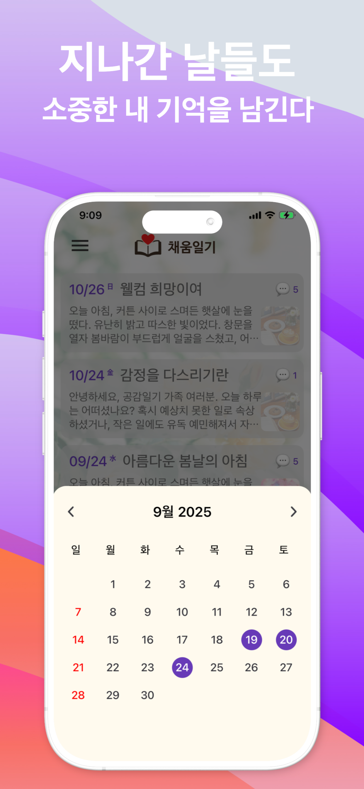 채움일기 캘린더